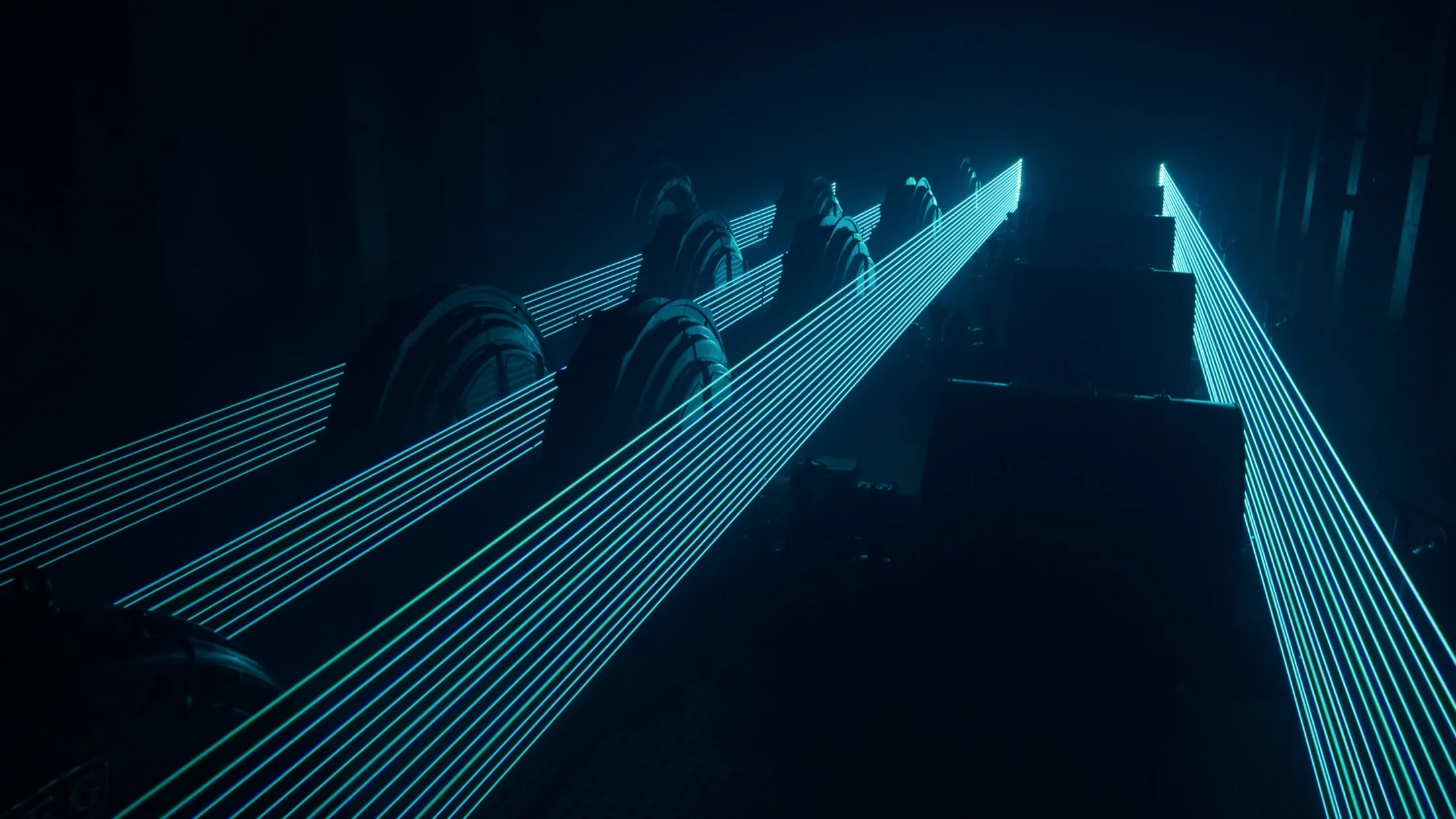 Lys- og lasershow under livekonsert filmet av Zm Media i Bergen